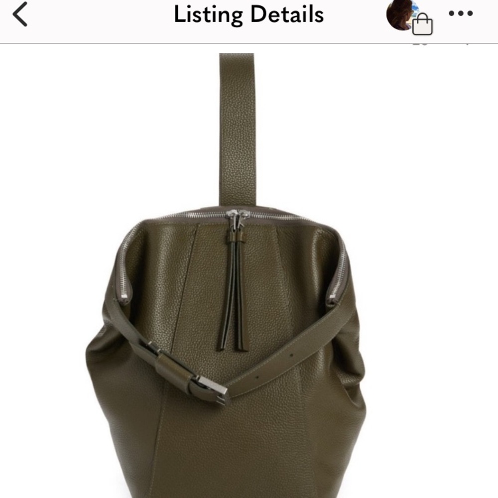 All Saints Khaki Leather Women's Backpack